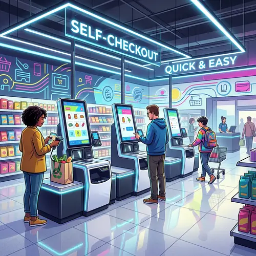 Modern Retail Environment with Self-Checkout Innovation
