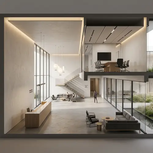 Stunning Minimalist Hotel Interior Design in 3D Render
