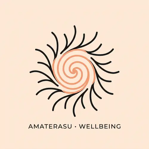 Minimalist Amaterasu Logo | Spiritual Design