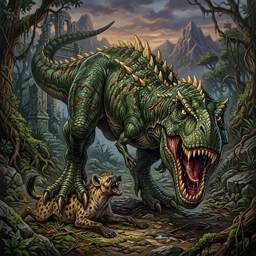 Fierce Dungeons & Dragons T. Rex Adventure Art