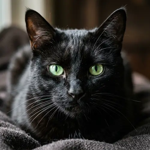 Majestic Black Cat - Stunning Close-Up Image