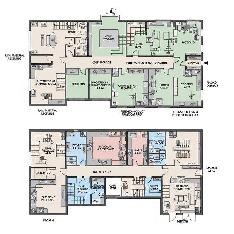 Comprehensive Food Processing Area Layout Comprehensive Food Processing Area Layout