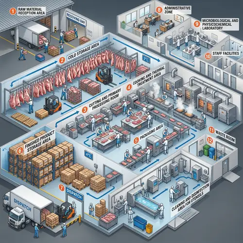 Comprehensive Food Processing Area Layout