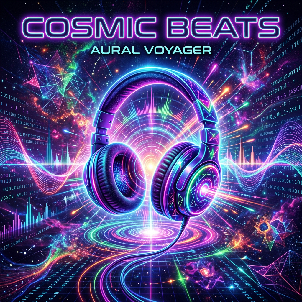 Cosmic Beats - Psychedelic Trance Album Art | AI Art Generator