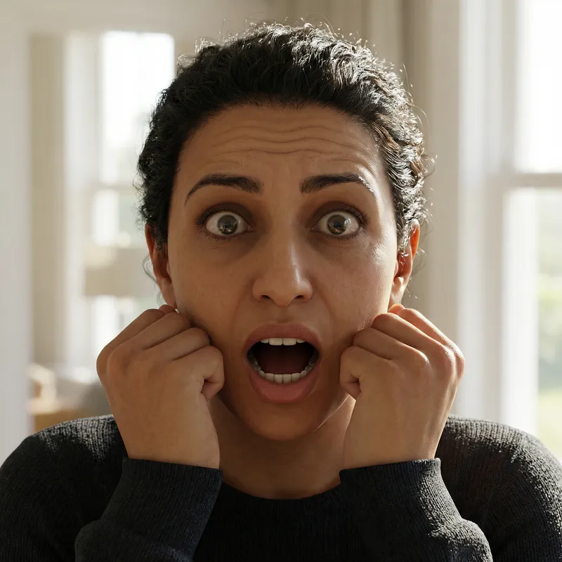 3D Ultra-Realistic Surprised Middle-Eastern Woman Rendering