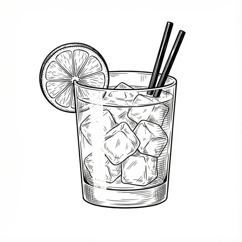 Vintage Margarita Cocktail Illustration Vintage Margarita Cocktail Illustration