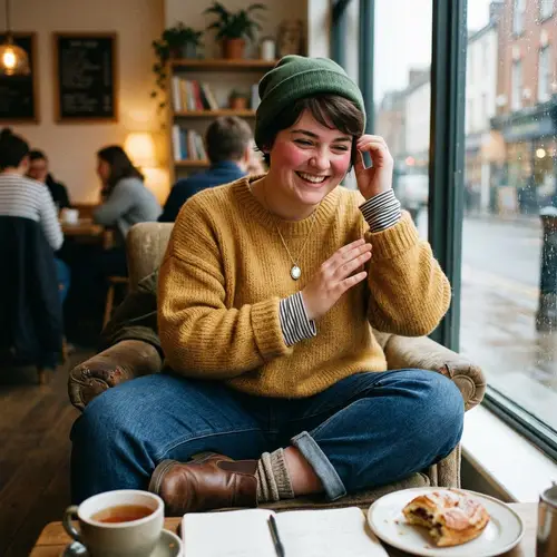 Cheerful Short-Haired Girl | Plump & Adorable Appearance