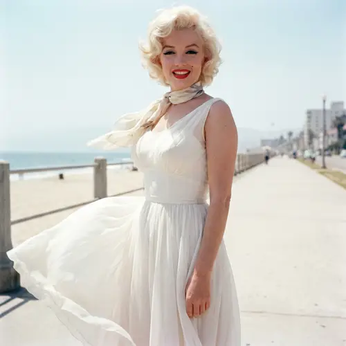 Retro Glamour: Platinum Blonde Woman in Vintage-inspired Fashion