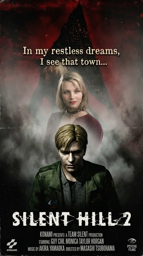 Silent Hill 2: 90s Horror Movie Poster Design