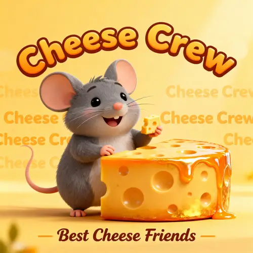 Cheese Crew: Adorable Cheese and Mouse Mascot