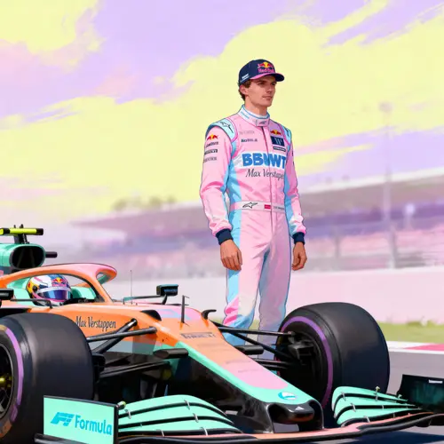 Pastel Art of Formula 1's Max Verstappen