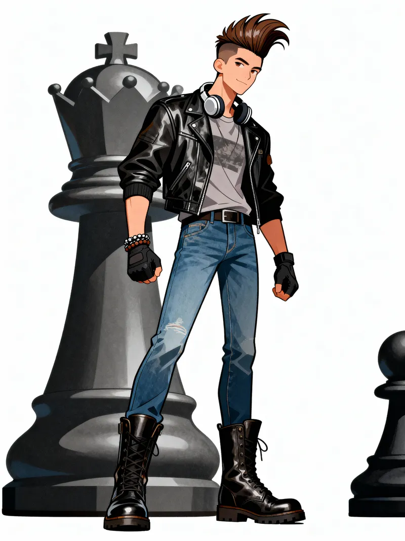 Charismatic Knight-Inspired Man Illustration