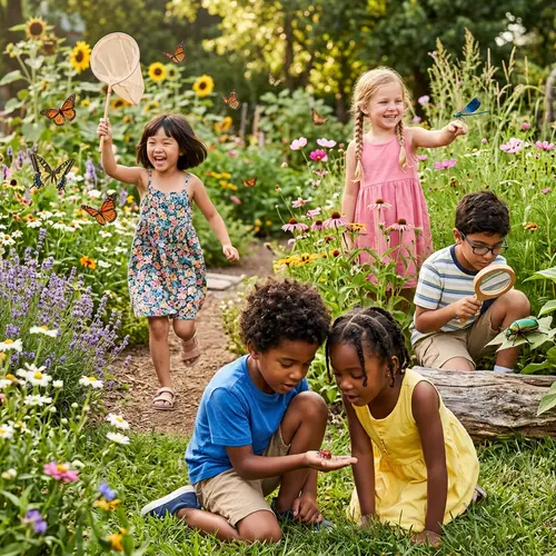 Children Engaging with Insects - Innocence of Childhood Fascination