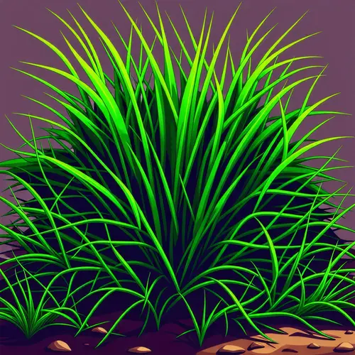 2D Solid Thick Fine Grass Sprite - Perfect for Games