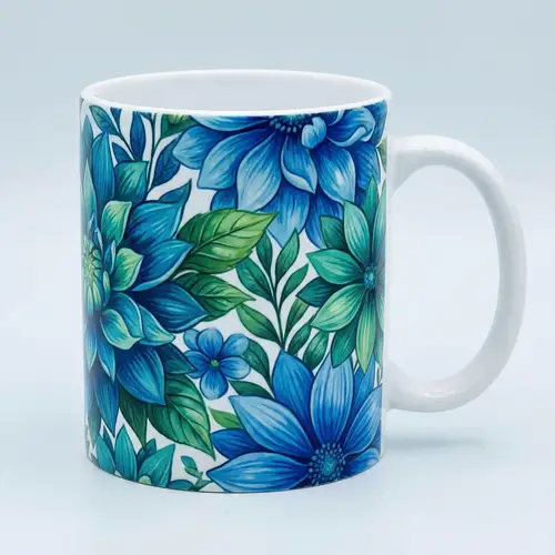 Sublimated Floral Mug, Galaxy T-shirt, Vintage World Map Mousepad