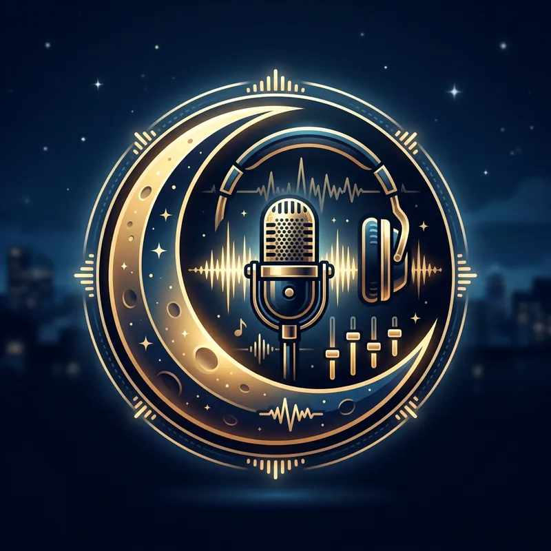 Moon and Music Studio Icon Design