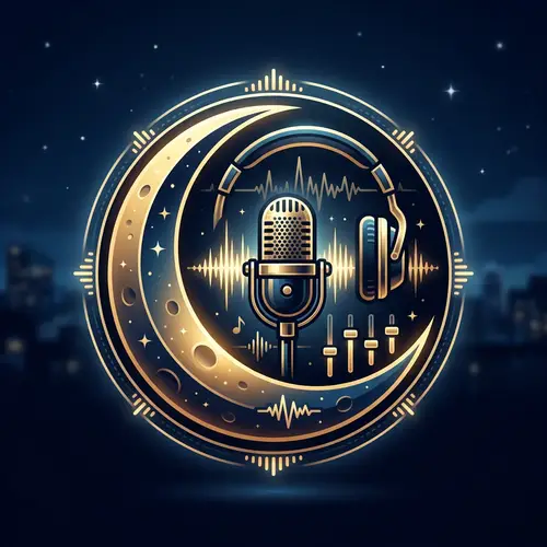 Moon and Music Studio Icon Design