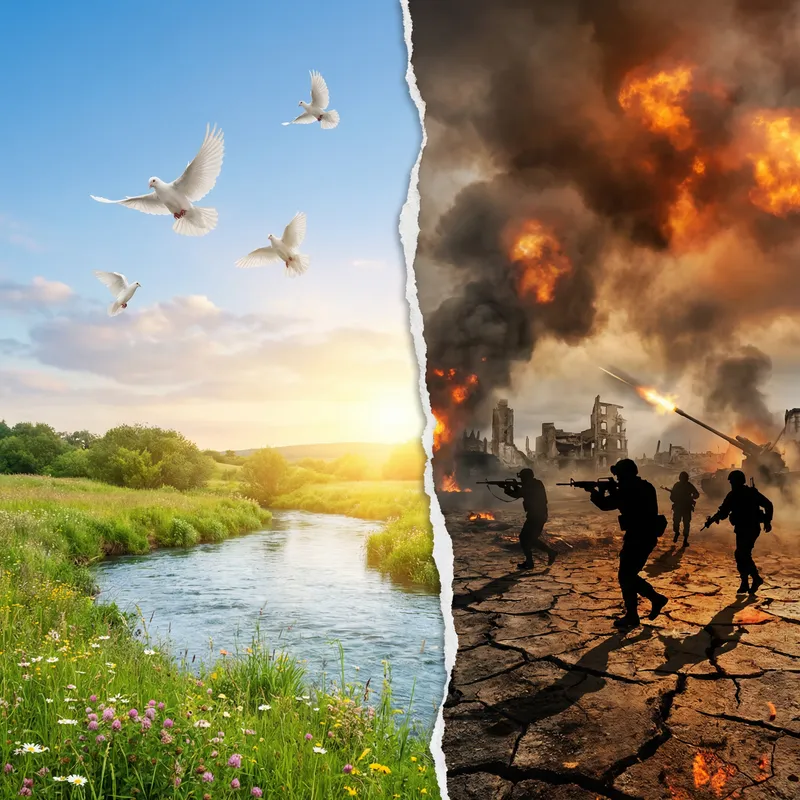 Peace and War - A Balanced Illustration