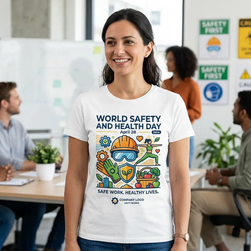 World Safety and Health Day T-Shirt | Company Campaign Apparel