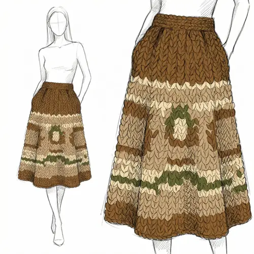 Paleolithic Crochet Skirt Design for Women