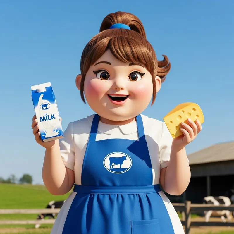 Charming Dairy Brand Mascot Design