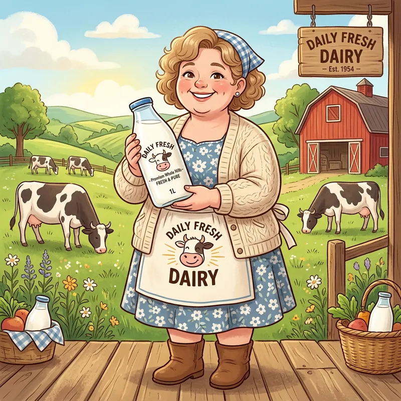 Charming Dairy Brand Mascot Design