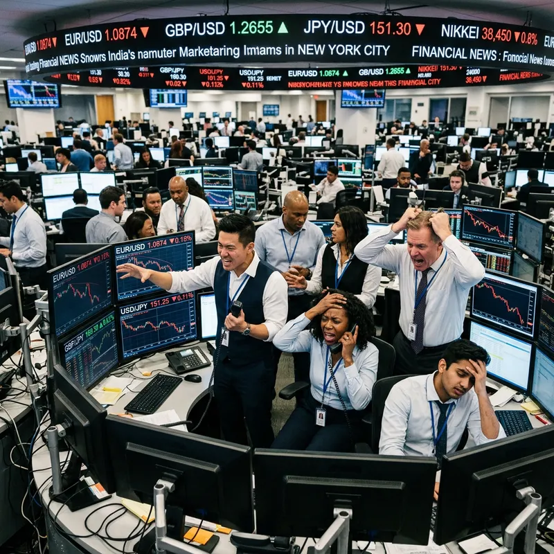 Angry New York Forex Dealers on Trading Floor