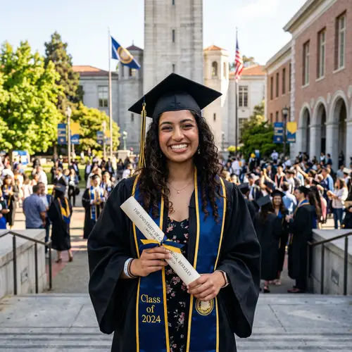 Proud Graduate Celebrating Achievement