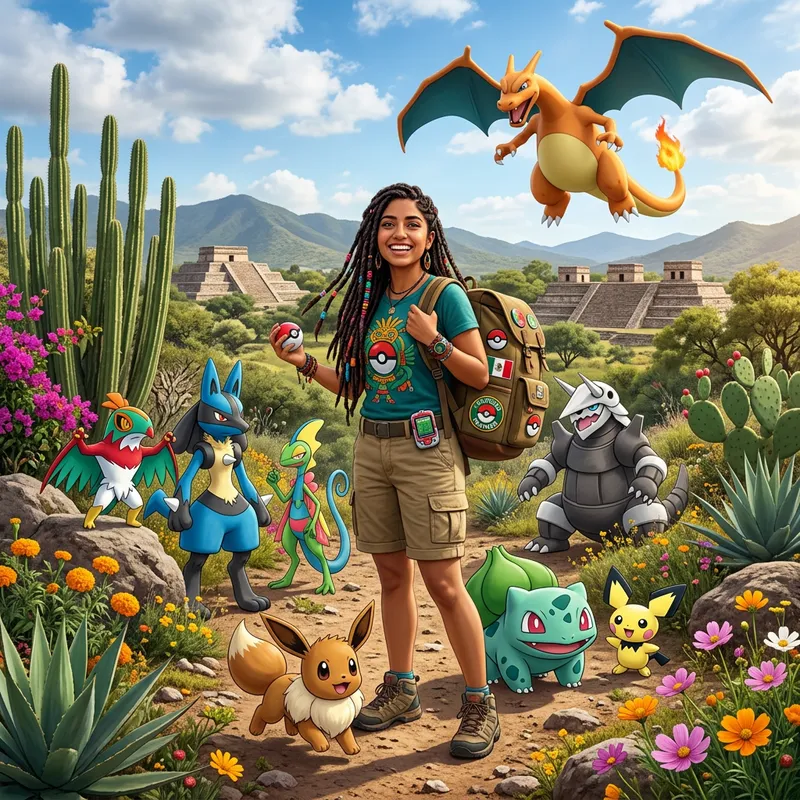 Pokemon Trainer from Texcoco, State of Mexico | South Asian Woman Adventure Pokemon Trainer from Texcoco, State of Mexico | South Asian Woman Adventure