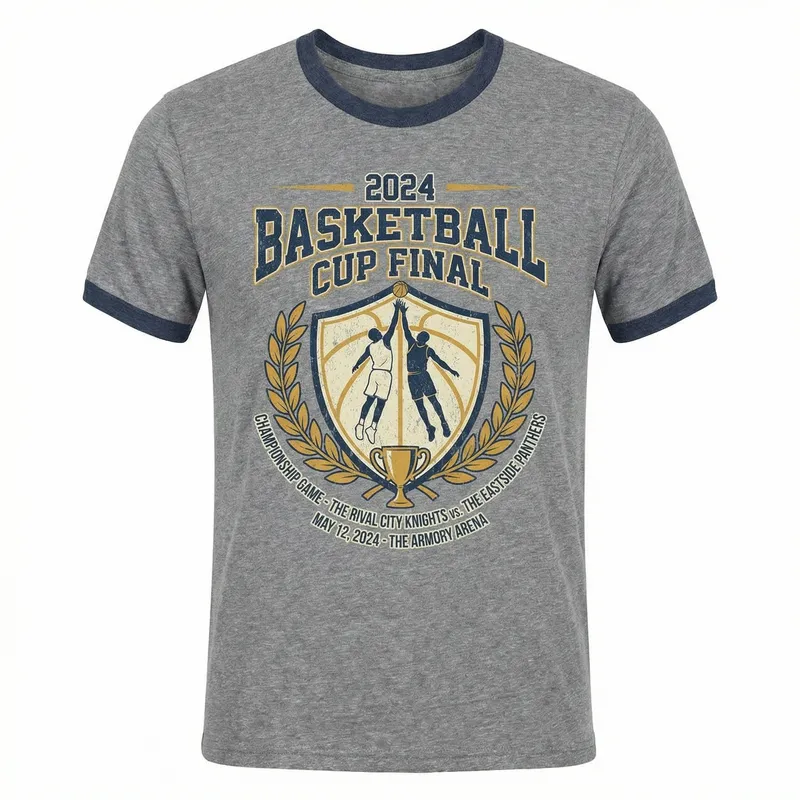 Basketball Cup Final T-Shirt Design
