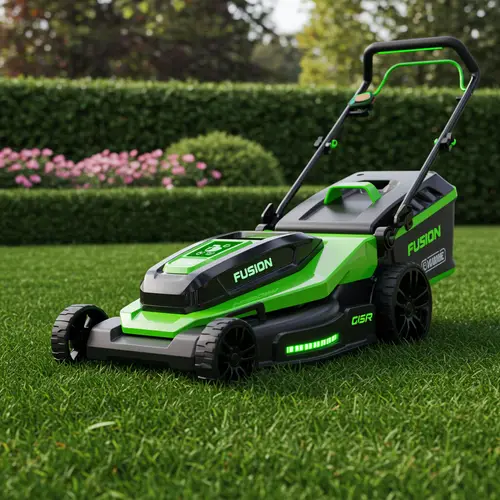 3D Image of Battery-Powered Lawn Mower Fusion