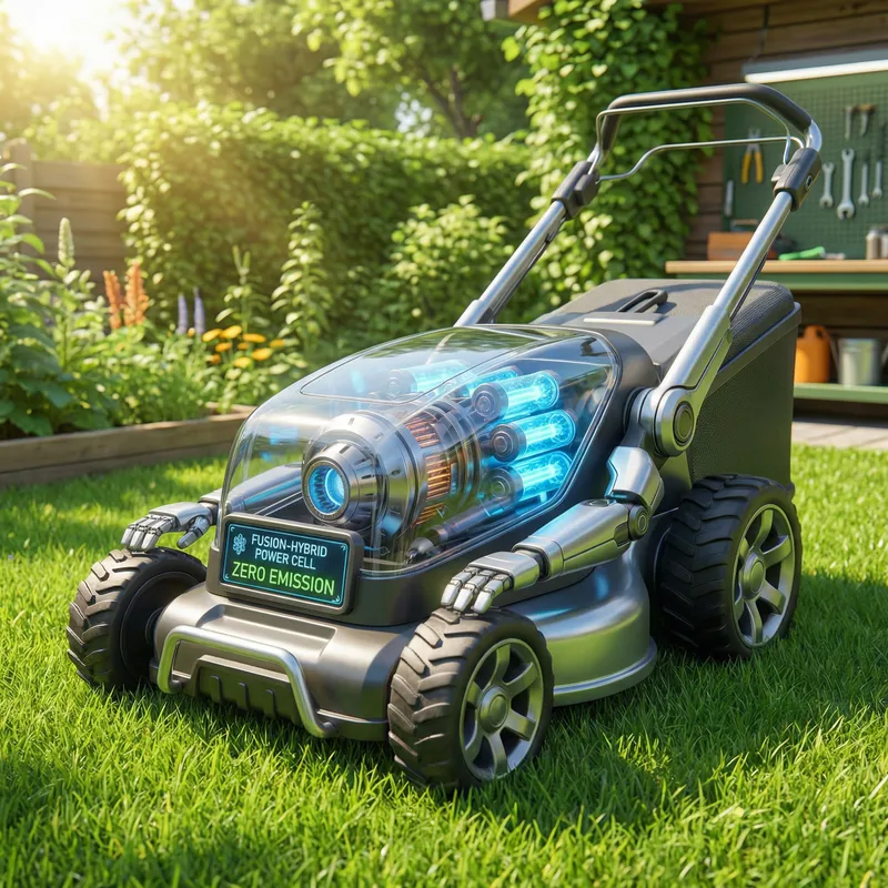 3D Image of Battery-Powered Lawn Mower Fusion 3D Image of Battery-Powered Lawn Mower Fusion