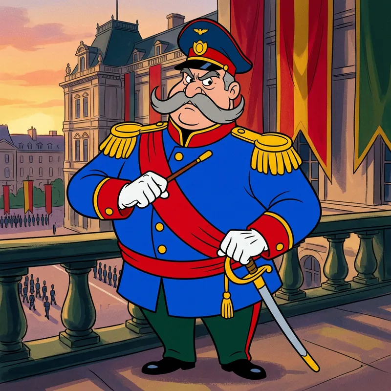 Adolf Hitler Pixar Style Illustration