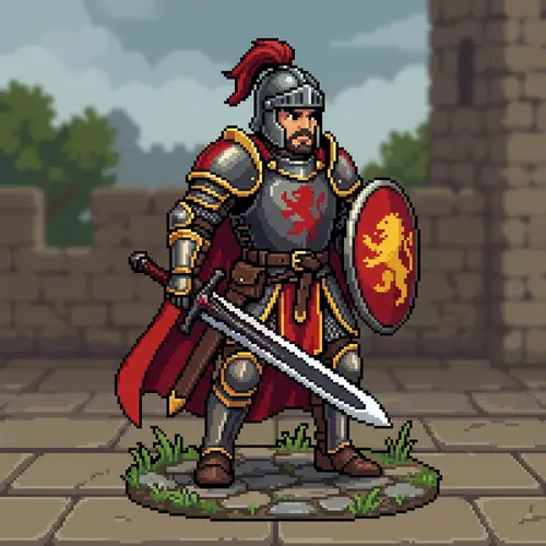 Pixel Sprite Warrior Art