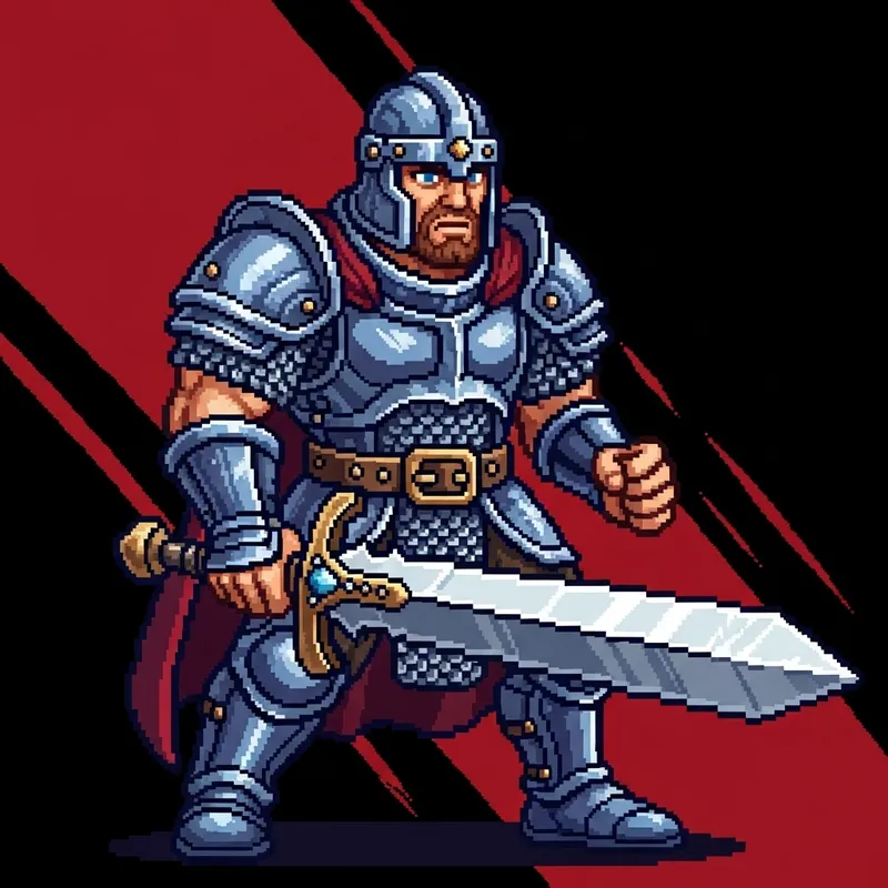 Pixel Sprite Warrior Art