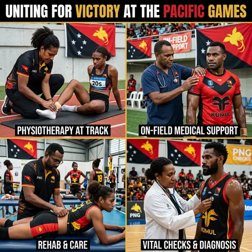 Papua New Guinean Physiotherapists & Doctors Uniting for Victory at Pacific Games