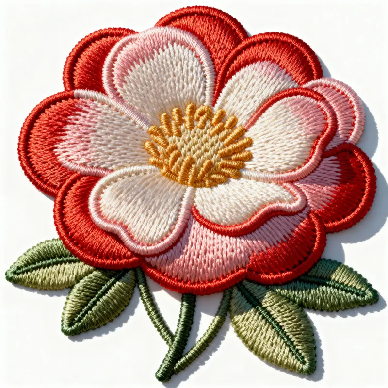 3D Puffy Embroidery Effect: Satin Style PNG