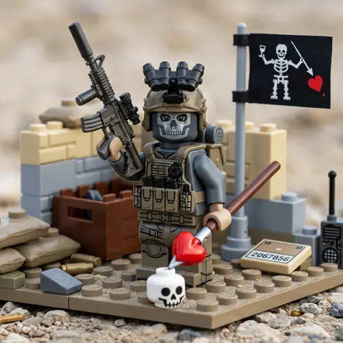 Ghost LEGO from Call of Duty - Blackbeard Flag Pose