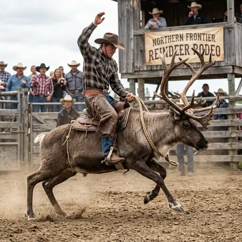 Reindeer Riding Rodeo Style - A Unique Experience