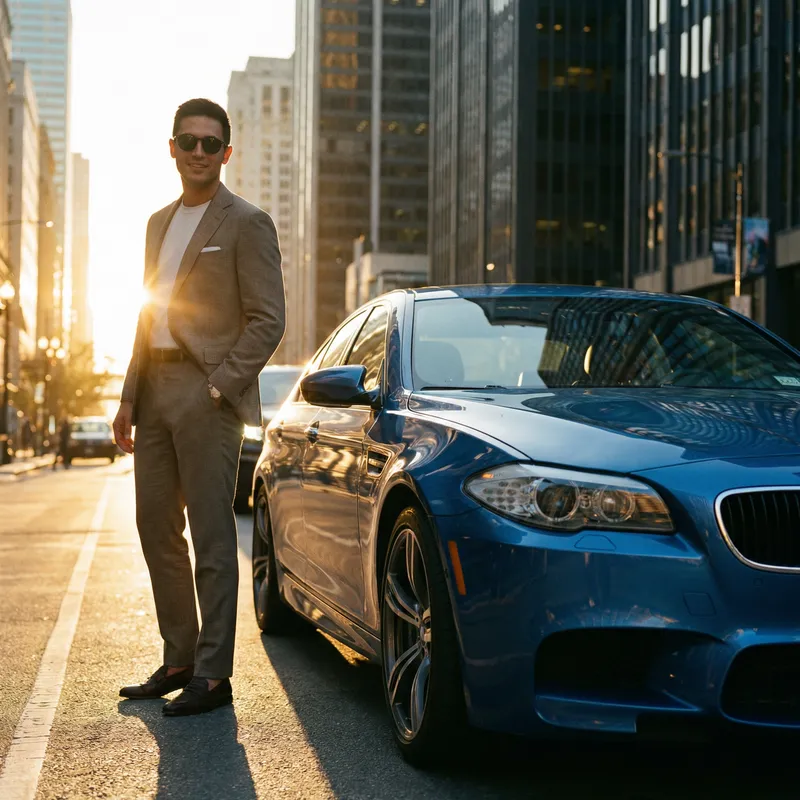 Stylish BMW M5 F10 in a Dynamic Urban Scene