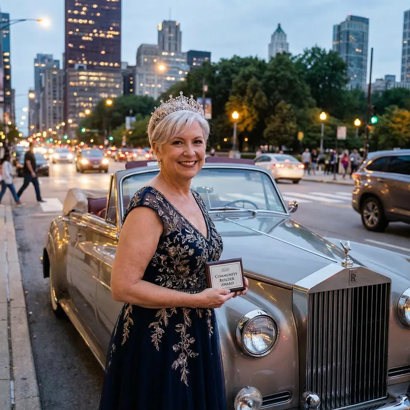 Diana at Twilight | Vintage Car Philanthropist