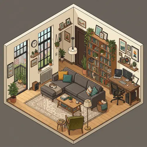 Isometric Room Perspective Design