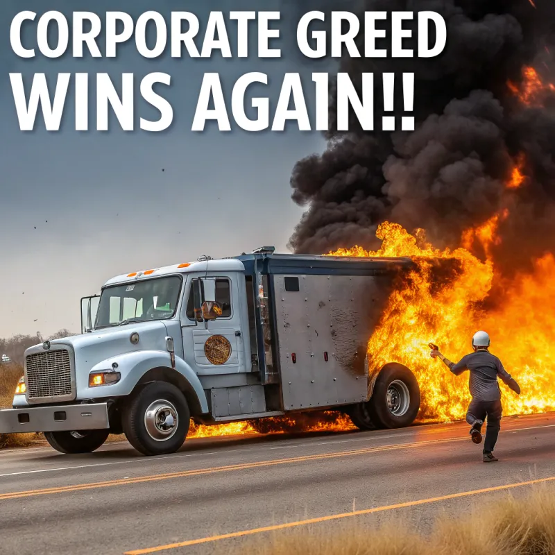 Corporate Greed: Exploding Truck Art Corporate Greed: Exploding Truck Art