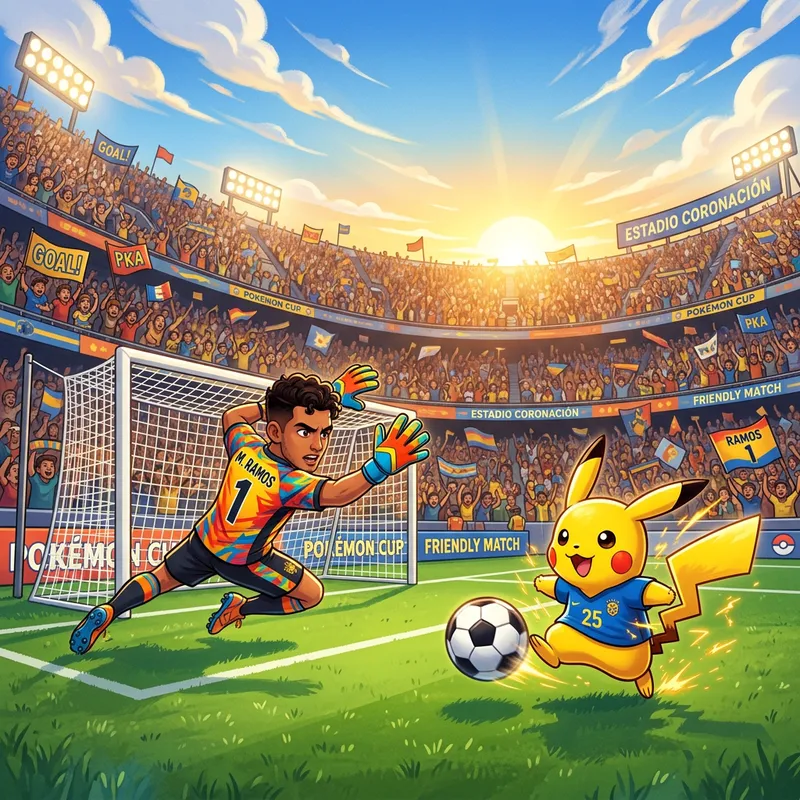 Pikachu vs Memo Ochoa: Electric Type Rodent Soccer Match