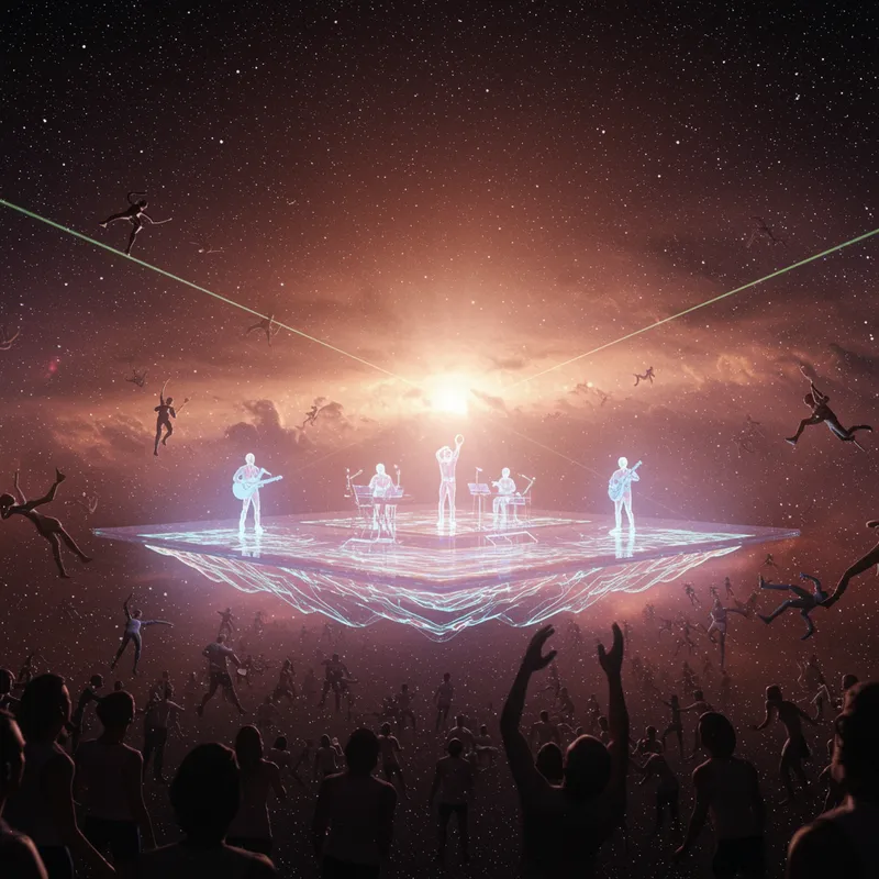 Space Concert for a Music Cover