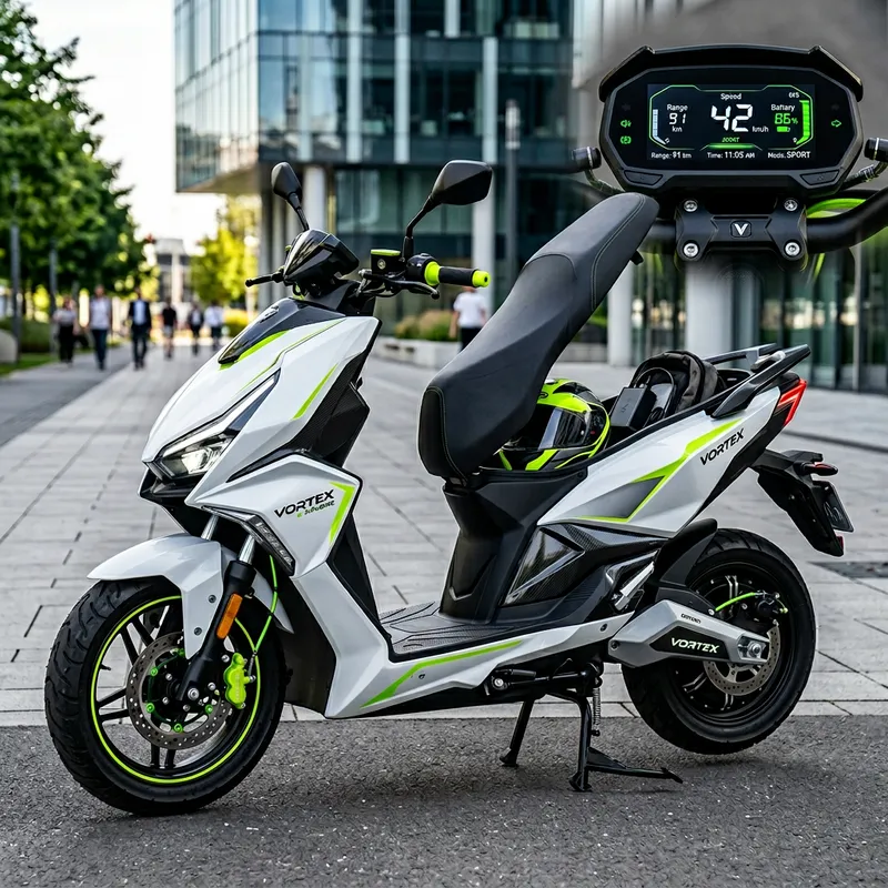 Ather Energy 450 Apex Electric Scooter | White & Neon Green Design