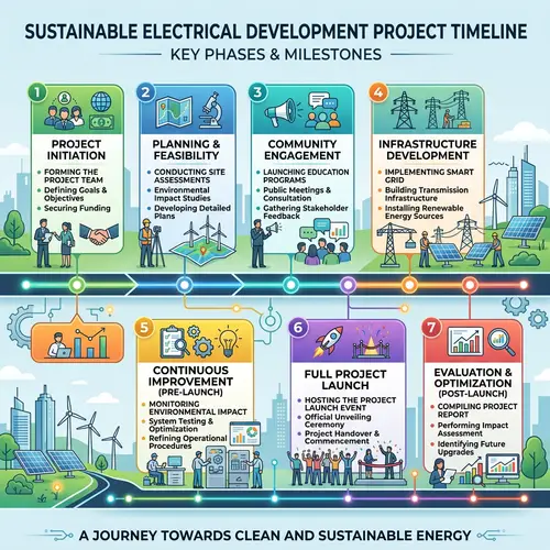 Sustainable Electrical Development Project Timeline | Key Milestones