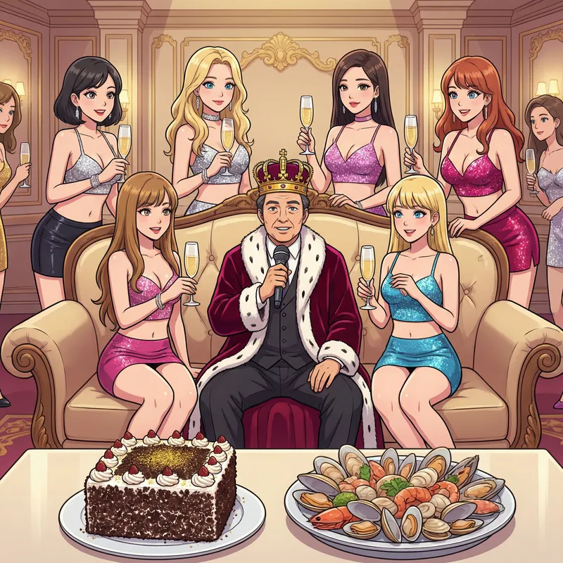 Harem 8 Anime Girls & King: A Feast for the Eyes