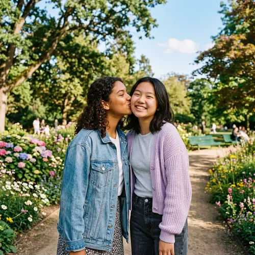 Sisterhood in Tranquil Park | Genuine Interactions