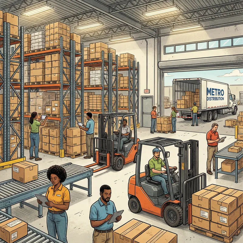 Busy Wholesale Distribution Warehouse Operations | Organized Workflow